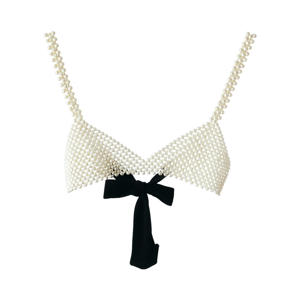 Elegant Evening Pearl Bra Top Styling