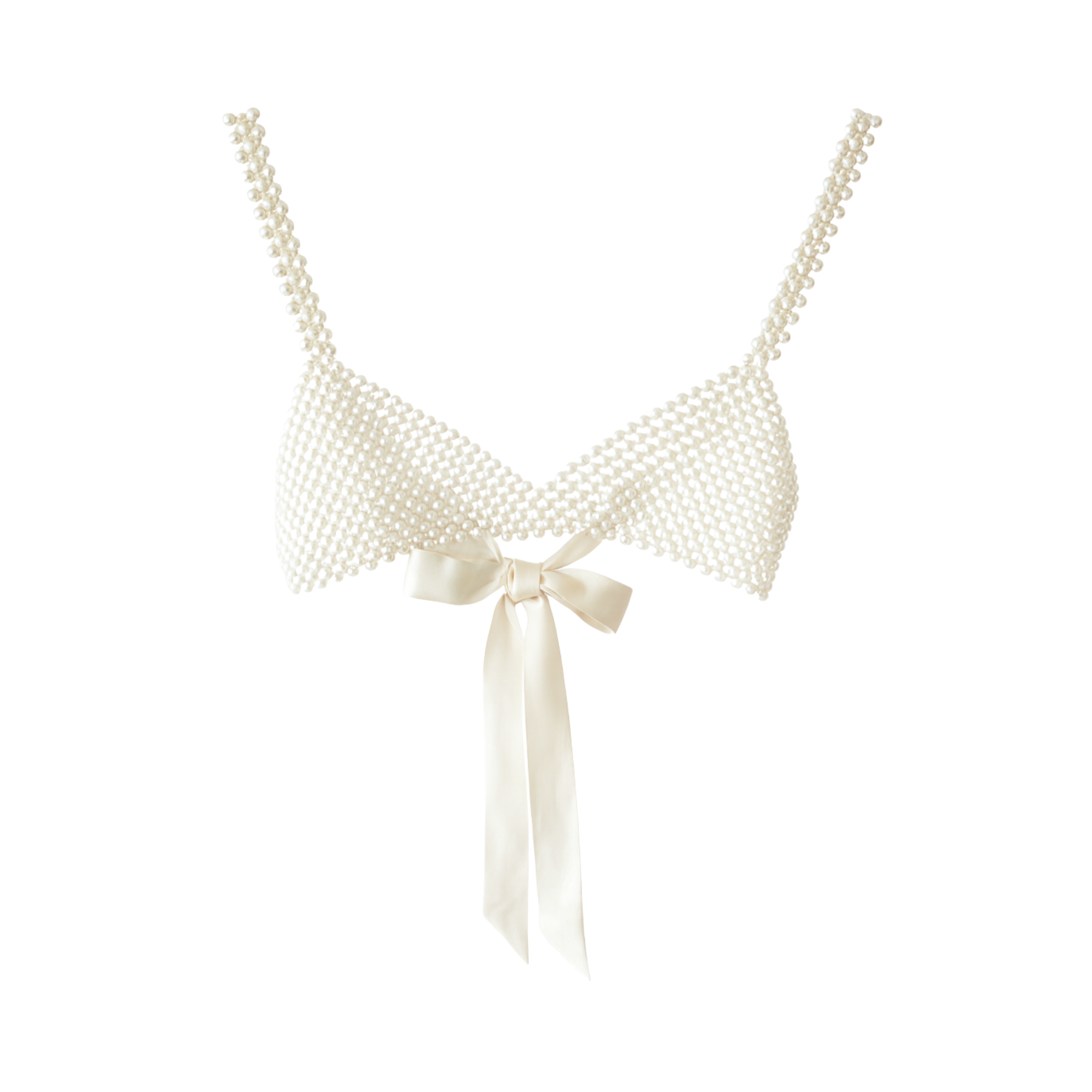 Pearl Sculpt Bralette white angle view