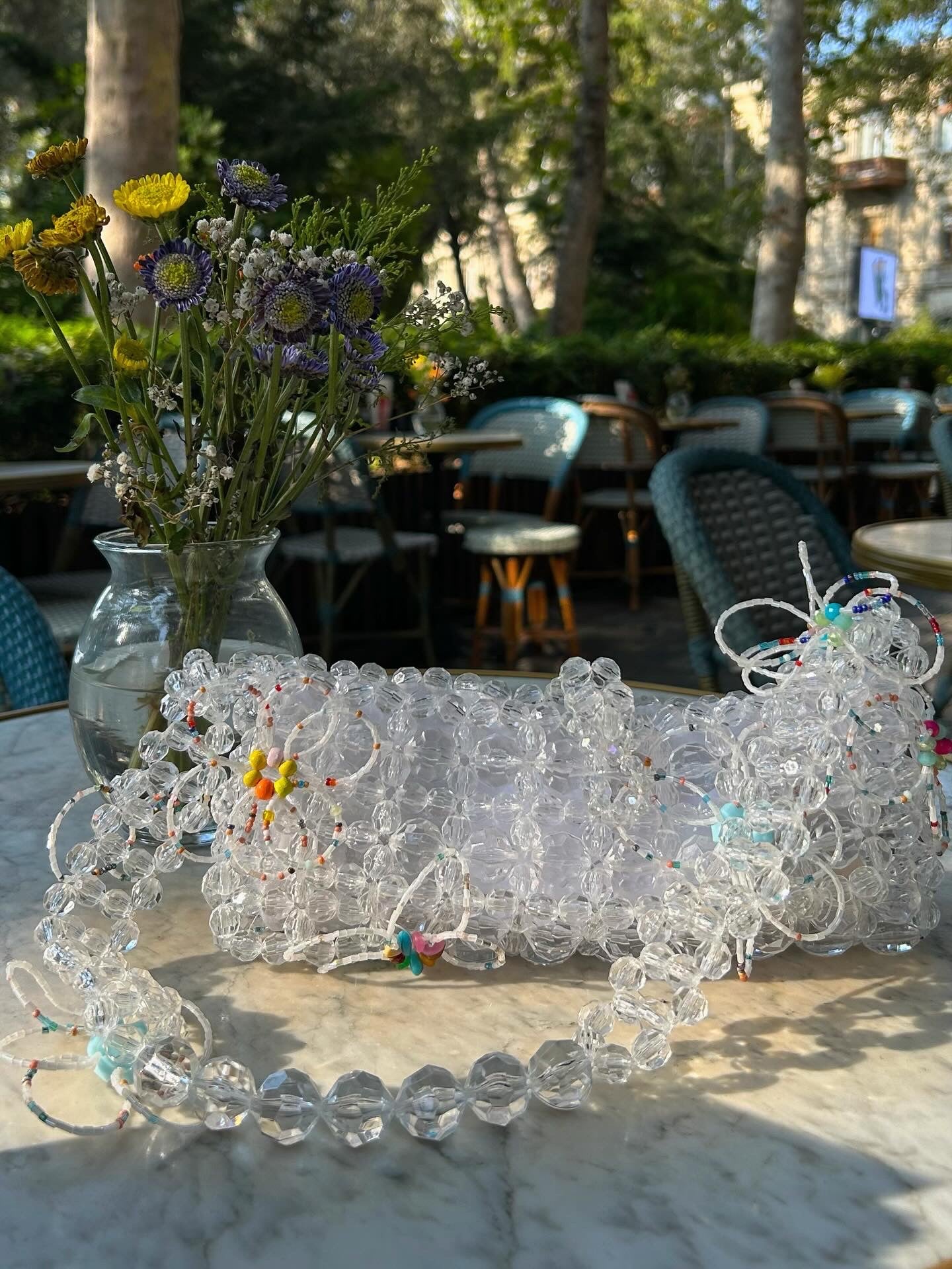 Styled outfit with mini love bag