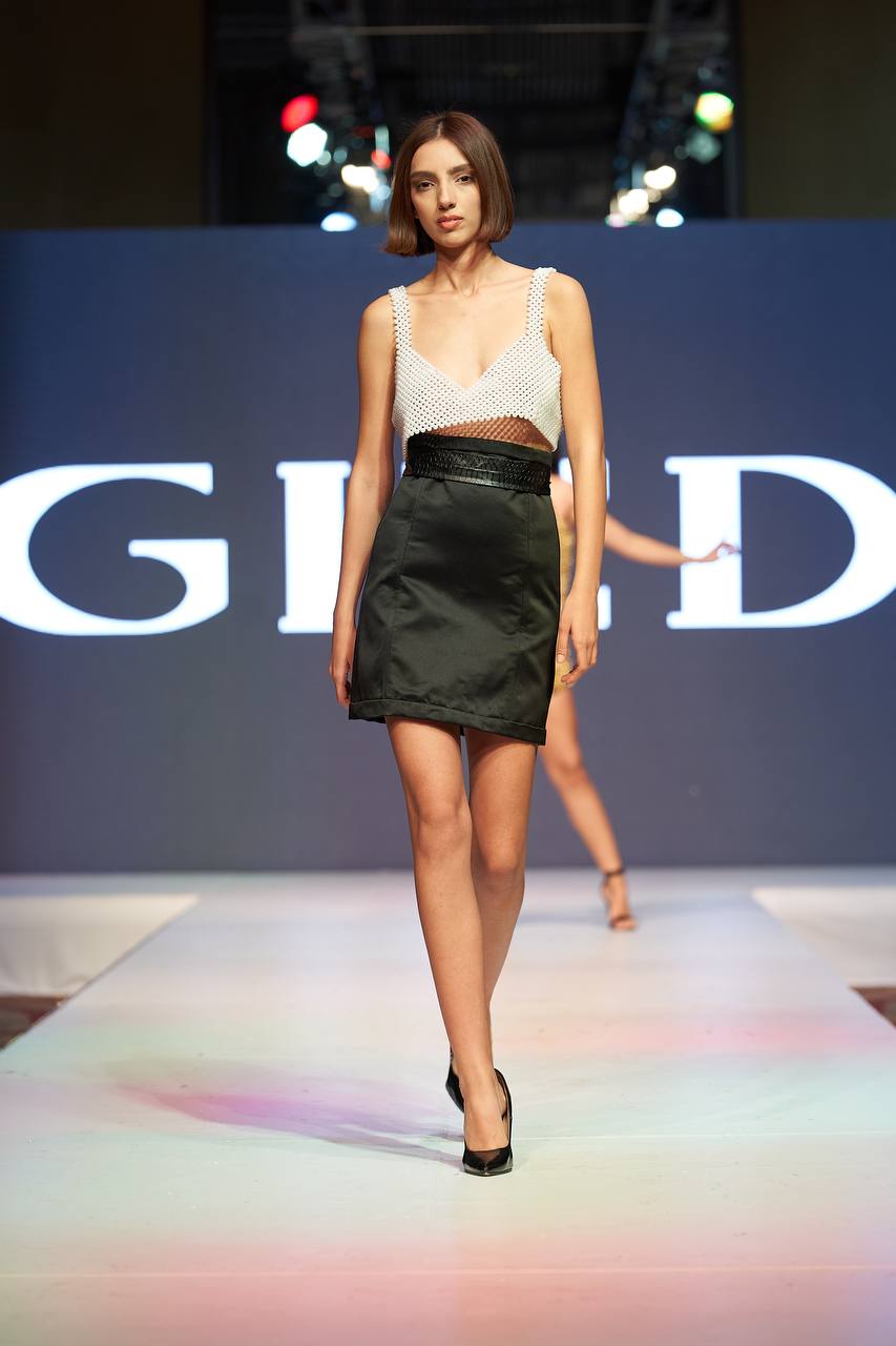 Styled outfit with pearl sculpt bralette